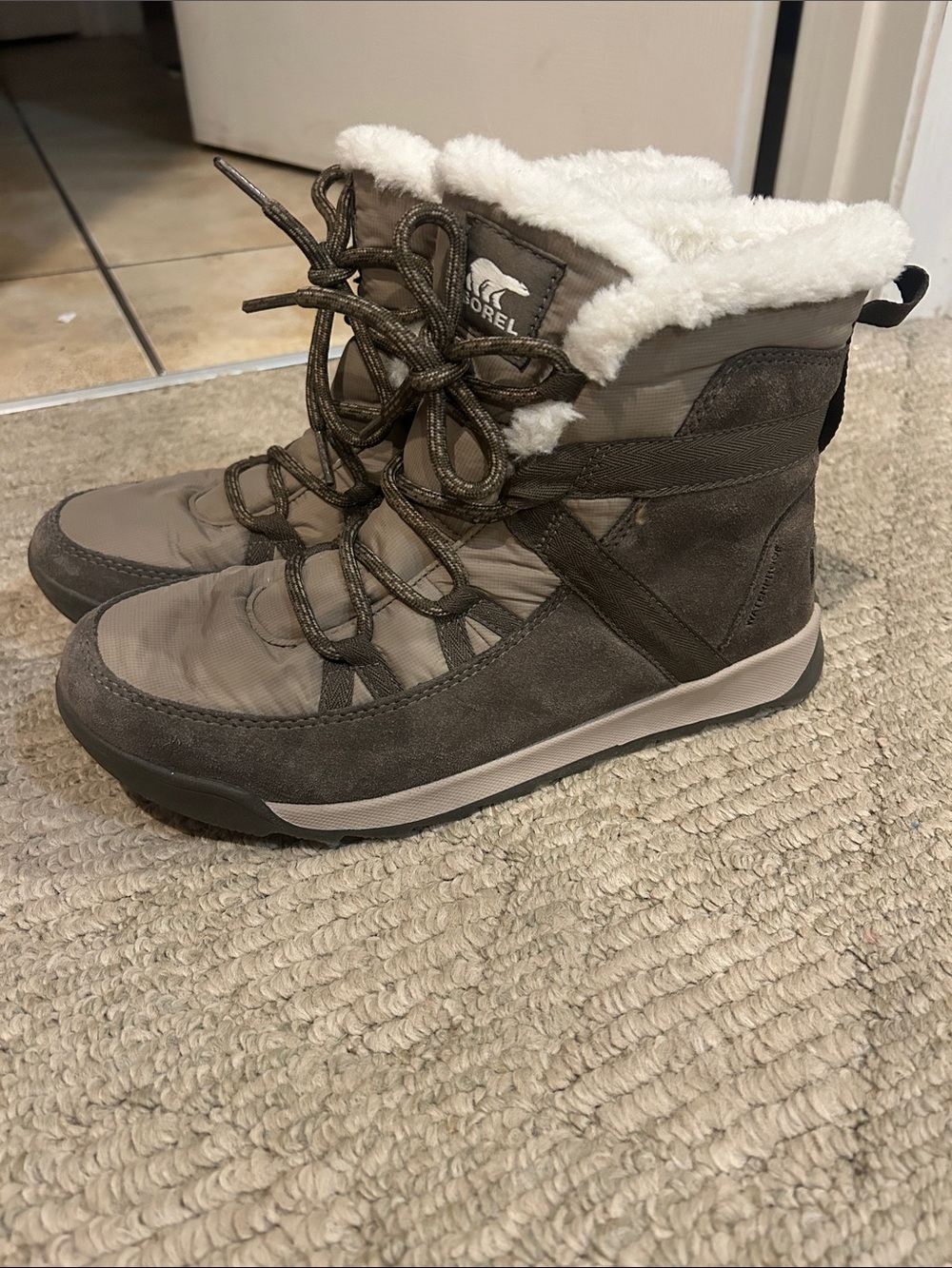 Sorel Women's Winter Lace-Up Boot in Gray - Picture 2 of 13